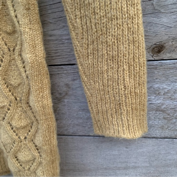 Elsamanda Anthropologie Sweater Womens M Mohair Blend Cowl Textured Semi Sheer - Picture 13 of 16